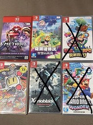 Nintendo Switch1 Switch 2 Games - Metroid, Zelda, Bomberman, Mario and Luigi, Xeonblade X, Super Mar