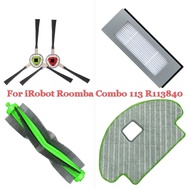 สำหรับ Irobot Roomba Combo 113เครื่องดูดฝุ่นหุ่นยนต์ R113840อุปกรณ์เสริมแปรงด้านข้างหลักตัวกรอง Hepa แปรงไม้ถูพื้นเสื้อผ้าอะไหล่