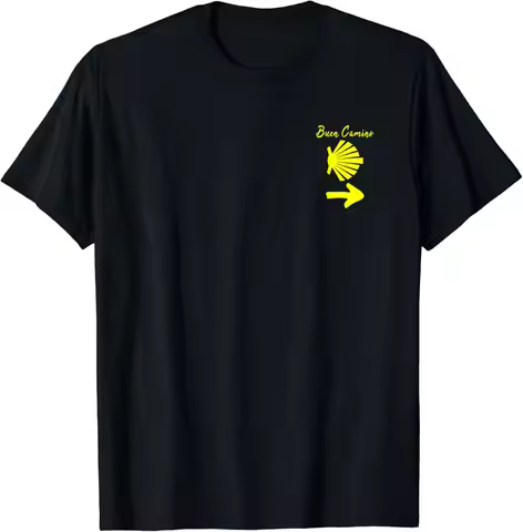 Buen Camino de Santiago de Compostela St James Way T-Shirt Short Sleeve Casual 100% Cotton Shirt