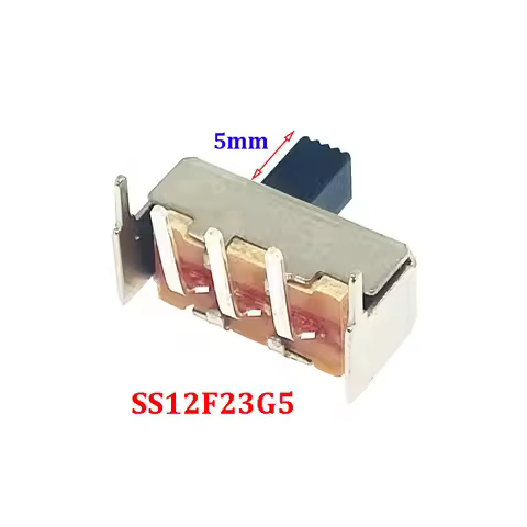 10-100PCS SS-12F23 SS12F23VG5 0.5A 50V Toggle Switch 3PIN 1P2T Switch 90 Degree Curved Needle Slide 