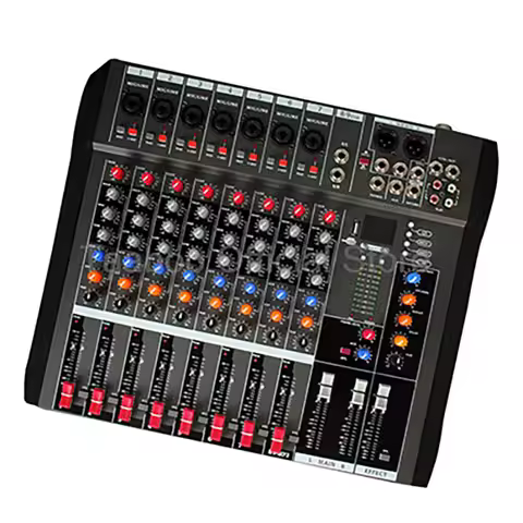 6/8/12 Channel Audio Mixer with Power Amplifier Wireless EQ Sound Box 48V Mixing Console USB Equaliz