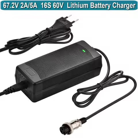67.2V 2A Charger 16S Li-ion Battery 110V-240V 60V Charger Output 2A for 60V Lithium Health Care 59.2