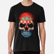 Croatia Football Croatian Flag For Skull Png New Hot Selling Men's Clothing Featured O-neck T-Shirt