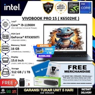 [ Ready] Asus Vivobook Pro 15 Oled K6502He - Rtx3050Ti I9 11900H 16Gb