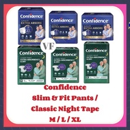 Confidence Slim & Fit Pants Adult Diaper (M10/ L8/ XL6) / Classic Night Tape Adult Diaper (M8/ L7/ X