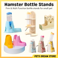 Hamster Water Bottle Stand 3in1 bottle stand Small pet drinking bottle Solid wood bottle stand Ceram