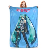 Hatsune Miku singer music anime  Blanket Warm Cozy Fluffy  Throw Blankets for Bed 50x60 Inch Multi-s