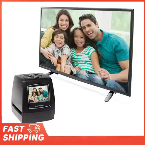 Protable Negative Film Scanner 35/135mm Slide Film Converter Photo Digital Image Viewer with 2.4" LC