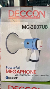 โทรโข่งDECCONอัดเสียงได้ มีเสียงเอฟเฟ็คดีงไกล500เมตร DECCON MG-3007UB โทรโข่ง 9 นิ้ว อัดเสียงได้ มี