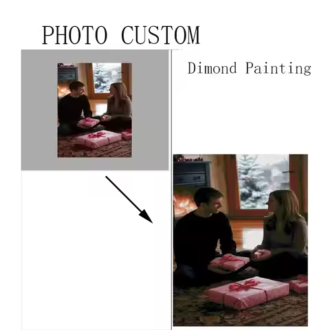 DIY Personalized Couple Photo Diamond Painting, 5D Adult Diamond Painting For Beginners, DIY Full Di