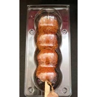 10pcs 4 Holes/4 cavity Cake Mochi Ball Plastic Transparent Long Packaging Container With Lock PET Co