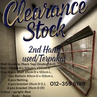 Wall Gondola Rack 4+1 | Second Hand / Used /Terpakai/| 210cm H x 122cm L x 50cm D