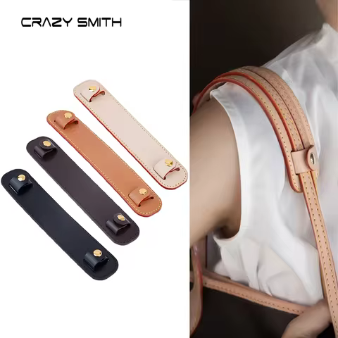 CRAZYSMITH Decompression Shoulder Pads for LV Neverfull Bag Strap Handle Fixing Clip Wide Leather St