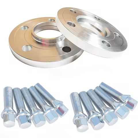 15MM 0.59inches 5x112 66.6 Centric Bore Hub Wheel Spacer with Cone Shape M14 x 1.25 Extended Wheel B