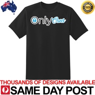 Onlycans Premium Black Tshirt 100% Cotton Tshirt Funny Meme Aussie Bogan 4X4