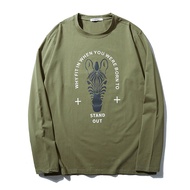 Large Plus Size Printed T-shirts Long Sleeve for Men Autumn Winter 6XL 7XL 8XL 9XL