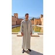 KATUN Djellaba.id Umrah Hajj Prayer Dress Muslim Clothes Hoodie Robe Jalabah Kapucong Moroccan Men's