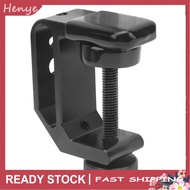 Henye Photography C Type Clip  Multifunctional Universal Clamp 1/4In And 3/8In Screw Holes for Wood Table Top Glass Marble Surface Flash Mobile Phone