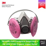 3M 6200 Half Facepiece Respirator + 3M 2097 P100 Organic Vapor Relief **FULL SET