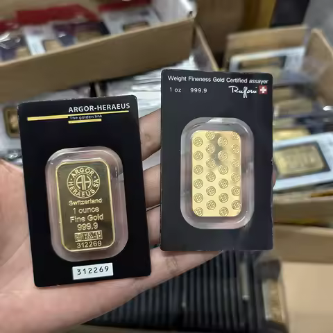 Top Selling Switzerland Gold & Silver Non-Magnetic Bar 1oz/2.5g/5g/10g/20g/50g/100g Copper Bar Metal