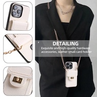 1pc Crossbody Phone Pouch With Card Slots, Fashion PU Leather Hanging Wallet Case Compatible With IP