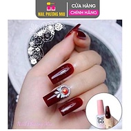Sơn Thạch Đỏ Rượu Vang BOBO Số 28 Chai 15ml Làm Nail, Chất Sơn Gel Đặc Chuẩn Màu 2 Lớp, Bóng Mướt Sa