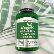 แมกนีเซียม แอล-ทรีโอเนต Magtein Magnesium L-Threonate 2000 mg 90 Quick Release Capsules (Piping Rock
