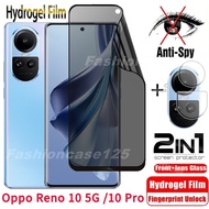 ฟิล์มไฮโดรเจลสำหรับ Oppo Reno 10 Pro 5G ความเป็นส่วนตัวแบบนิ่มฟิล์มติดกระจกเพื่อความเป็นส่วนตัวป้องก