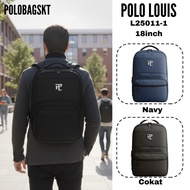 POLO LOUIS L25011-1 Men's Backpack 3 Keys 18in Expanding School Backpack College/ Work/ Imported/ US