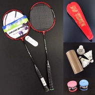 Racket Power YY-1308 pack of -2pcs Racket + 1 Bag  + 2pcs Grip + 3pcs Shuttlecock