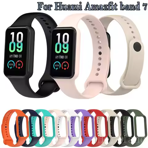 Fashion Silicone Watch Strap for Huami Amazfit Band 7 Smartwatch Band Bracelet Sport Wristband for A