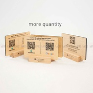 HCM l WOODEN QR CODE SCANNING BOARD, QR CODE SCANNING WOODEN BOARD, ACCEPT PRINTING CONTENT ON REQUE