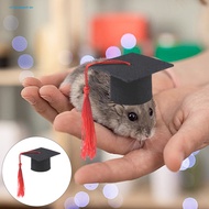 ofiendsand Black Pet Graduation Cap Pet Graduation Cap Adorable Black Felt Hamster Graduation Hat with Tassel Perfect for Guinea Pigs Hamsters Ideal for Home Parties