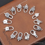 Small Animal Pattern Handmade Jewelry Cartoon Hexagram Spring Buckle Silver Buckle Head Connection C