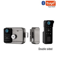 XSDTS Tuya Bluetooth App Support WiFi Waterproof Smart Door Lock Outdoor Gate Double-sided Fingerpr