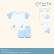 BU BABY ชุดเซ็ตเด็กคอปกกะลาสี Sailor Short Sleeves Set ชุดเด็กแขนสั้นผ้านุ่มใส่สบาย สำหรับเด็ก 6 เดื