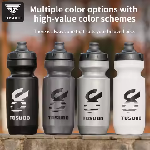 TOSUOD Cycling Water Bottle 620ml/710ml With Dust Cover Squeeze Design Leak Proof Bike Water Cup Out
