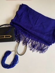 秋裝到 ✨西班牙品牌 Zara閃電藍披肩＋圍巾，日常專用  | 近全新