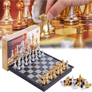 Premium Gold & Silver Magnetic and Folding Chess Set Toromont Size Chess Set International Chess Set