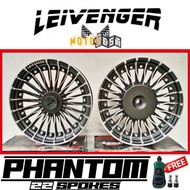 LEIVENGER Phantom Mags (Kalesa Type) For Mio & Mio 125 Models w/ Free Tire Sealant and Pito