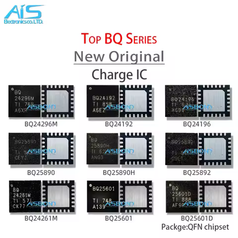 New BQ Series Charging IC BQ24296M BQ24192 BQ24196 BQ25890H BQ25890 BQ25892 BQ24261M BQ25601 BQ25601