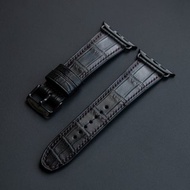 Apple Watch Band of Crocodile leather in Black (MTO)