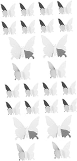 Generic 96 Pcs Mirror Butterfly Wall Mirror Decorative Mirror Surface Butterflies Wall Decor Home Decor Removable Wall Stickers Mirror Butterflies Wall Sticker Pvc Household 3d Decorations
