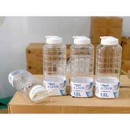 COMBO of 3 1 liter and 1.5 liter Water Bottles from Lock and Lock Safe Plastic