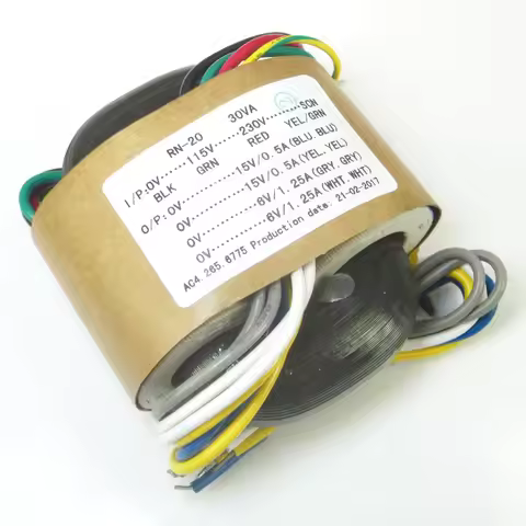 1PC 30VA 30W 15V *2 + 6V *2 R-Core Transformer for preamp DAC amp diy