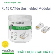 Veggieg Combo 102 Cat6 Penetrating RJ45 Network Beads Veggieg V-E011transparent plastic case