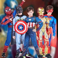 Kids Superhero Cosplay Costume Parties Comic Style Themed Jumpsuit