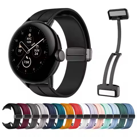 For Pixel Watch 2 Strap Accessories Magnetic Silicone pulseira Sport belt Watchband Bracelet correa 