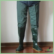 [Toolroom] Green Waders, Waders, Water  PVC Anglers Boots, Fishing Pants, Pond Pants, Rubber Boots, 