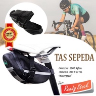Tas Sepeda Waterproof Storage Saddle Bag Seat Cycling Tail Bag Bentuk Kecil Bawah Sadel Belakang Jok
